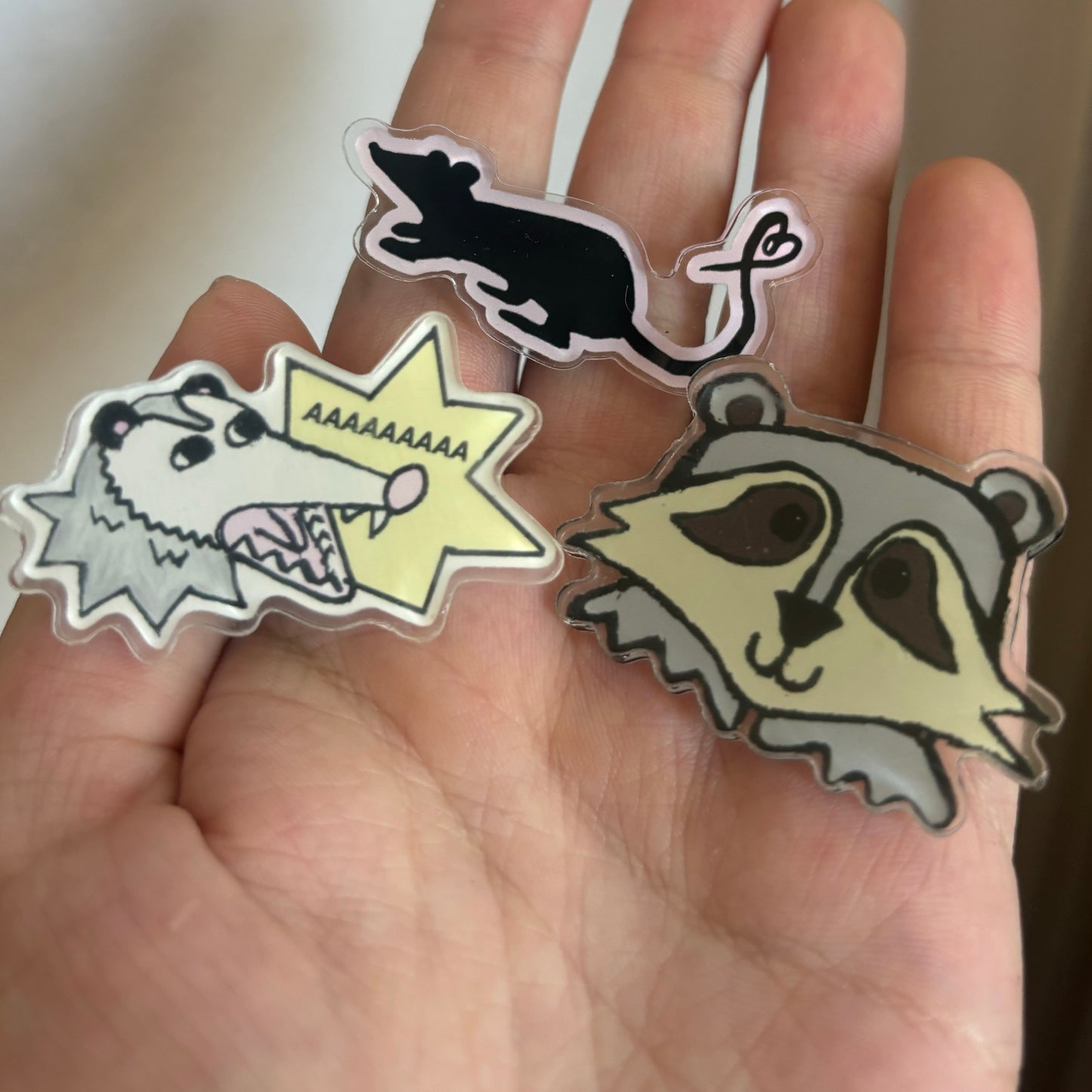 Little Love Rat Acrylic Pin