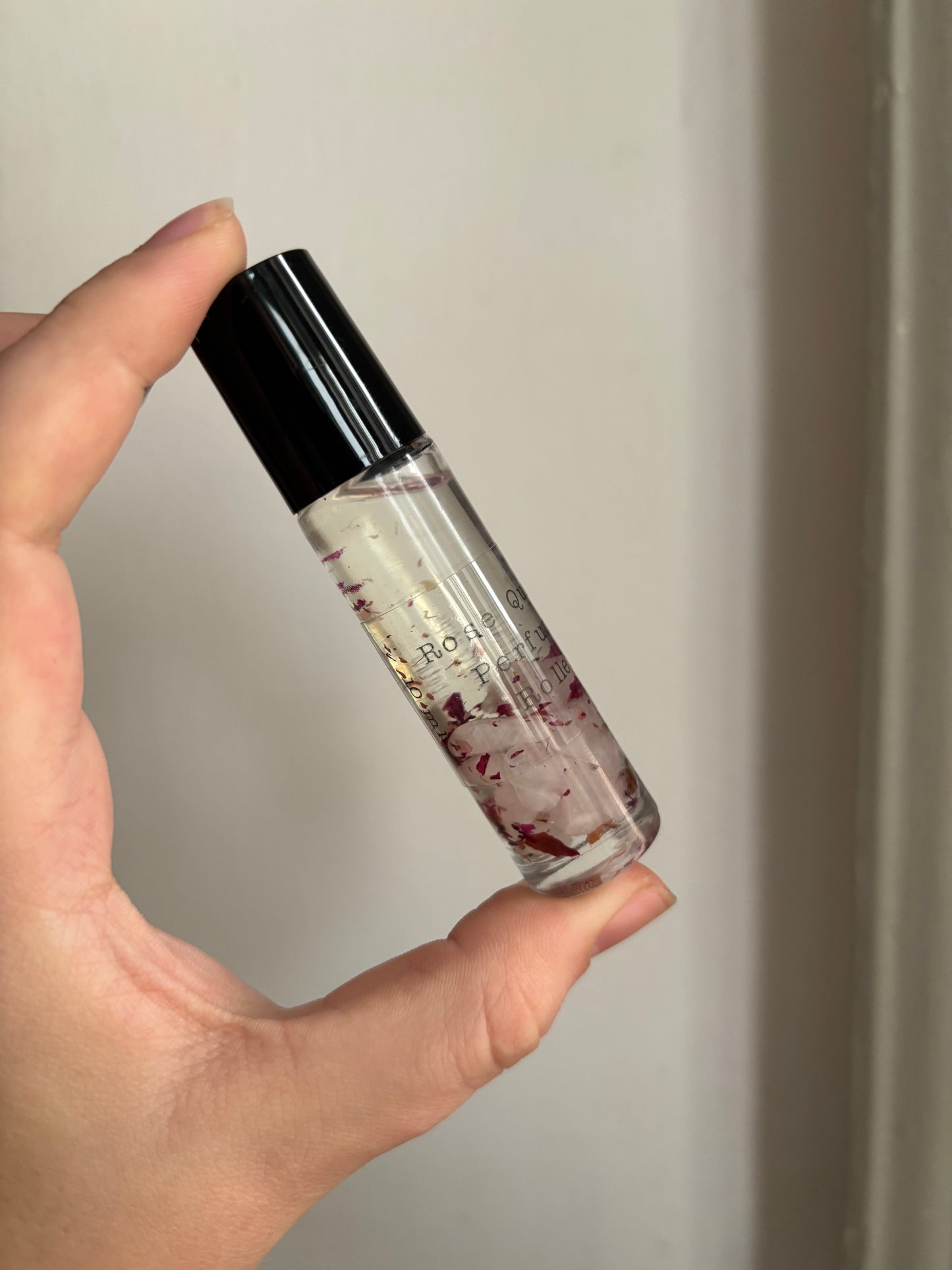 Rose quartz and rose oil