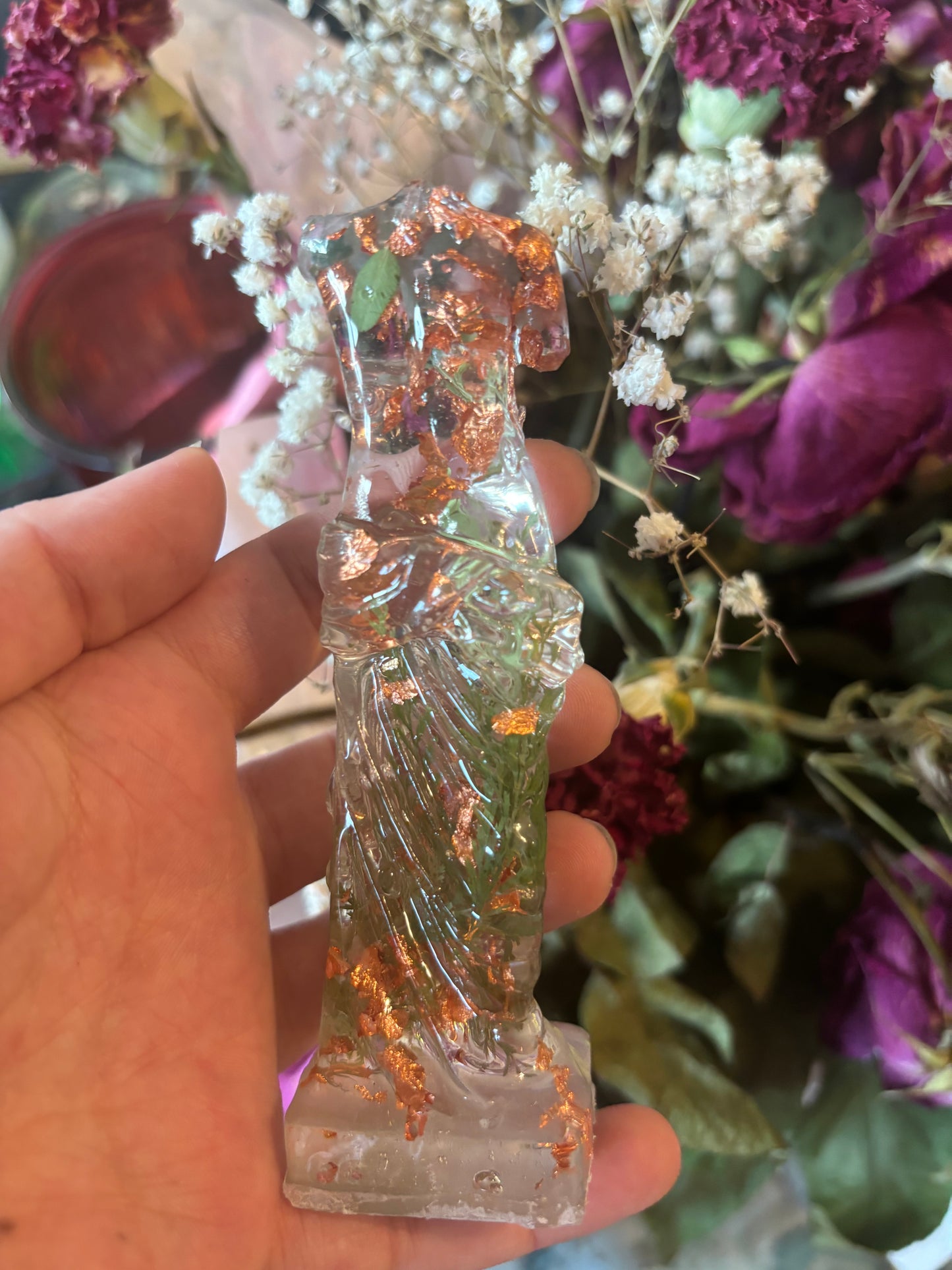 green and rose gold headless Aphrodite