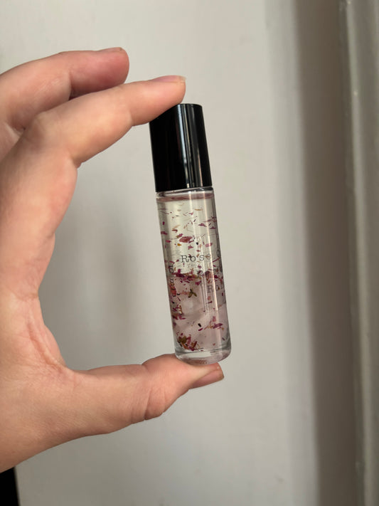 Rose quartz and rose oil