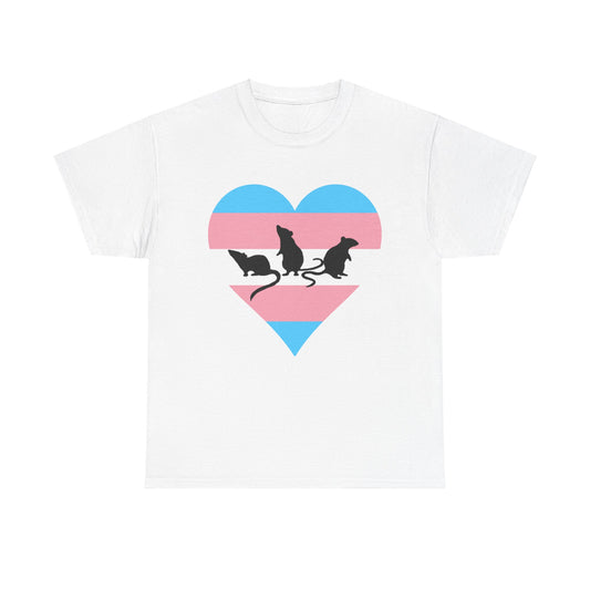 3 little Trans Rats Unisex Heavy Cotton Tee