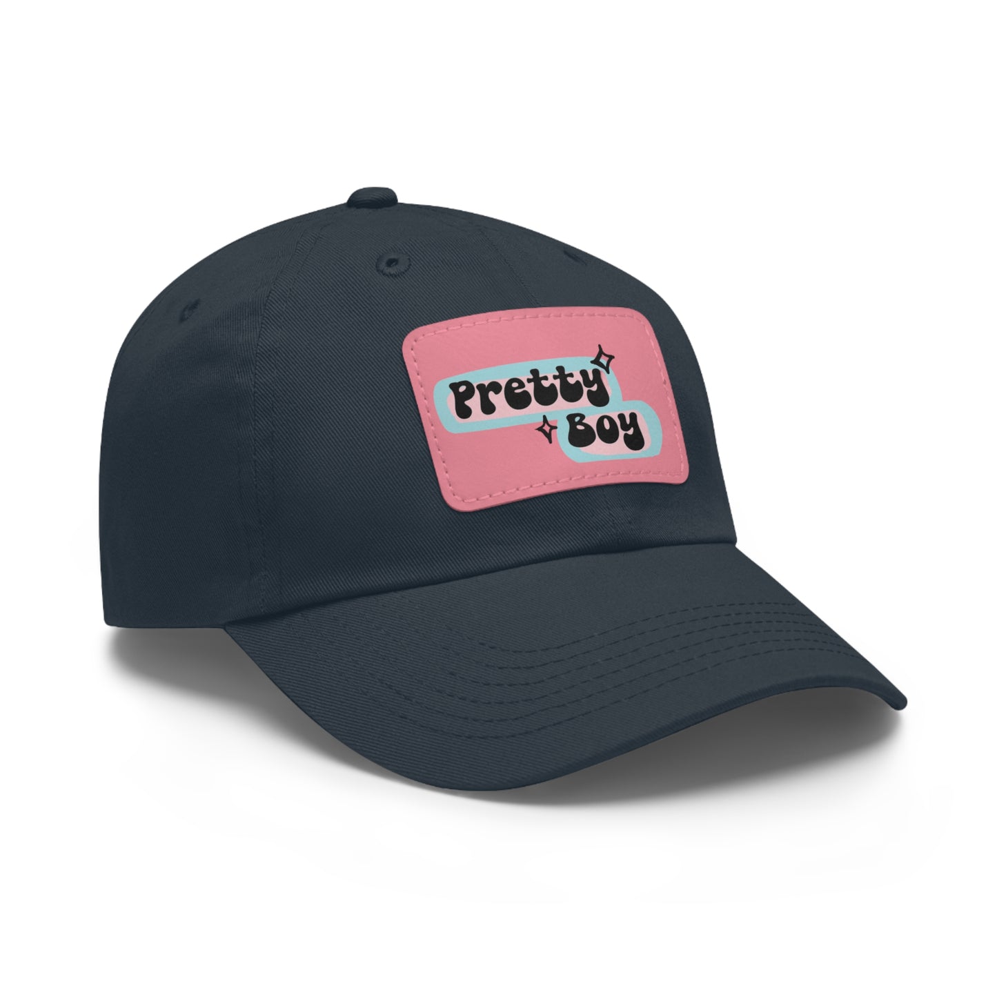 Pretty Boy Dad Hat with Leather Patch (Rectangle)