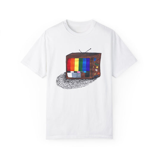 Retro Rainbow Pride TV Unisex T-shirt