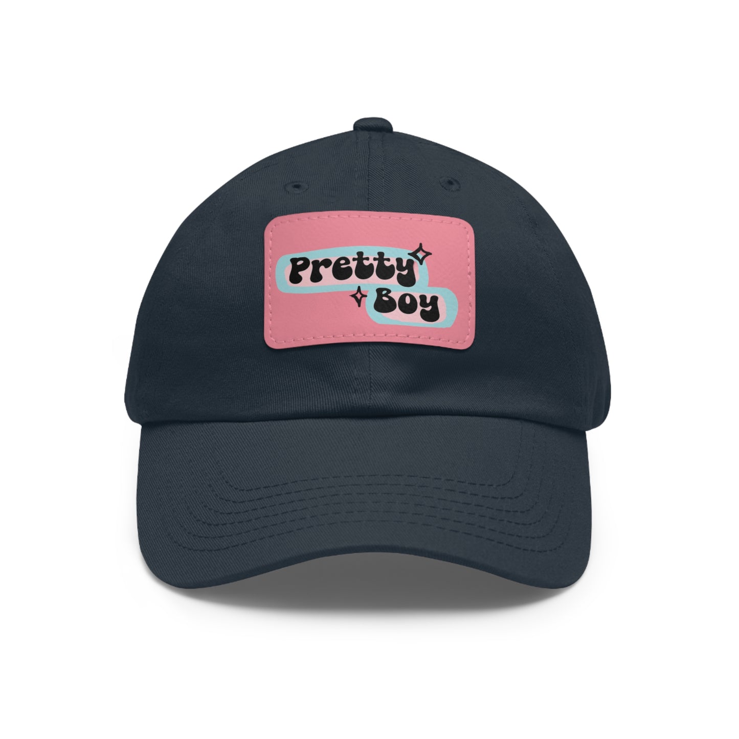 Pretty Boy Dad Hat with Leather Patch (Rectangle)