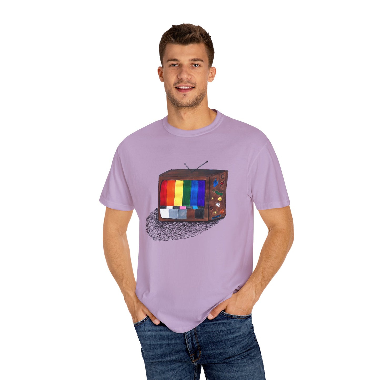 Retro Rainbow Pride TV Unisex T-shirt