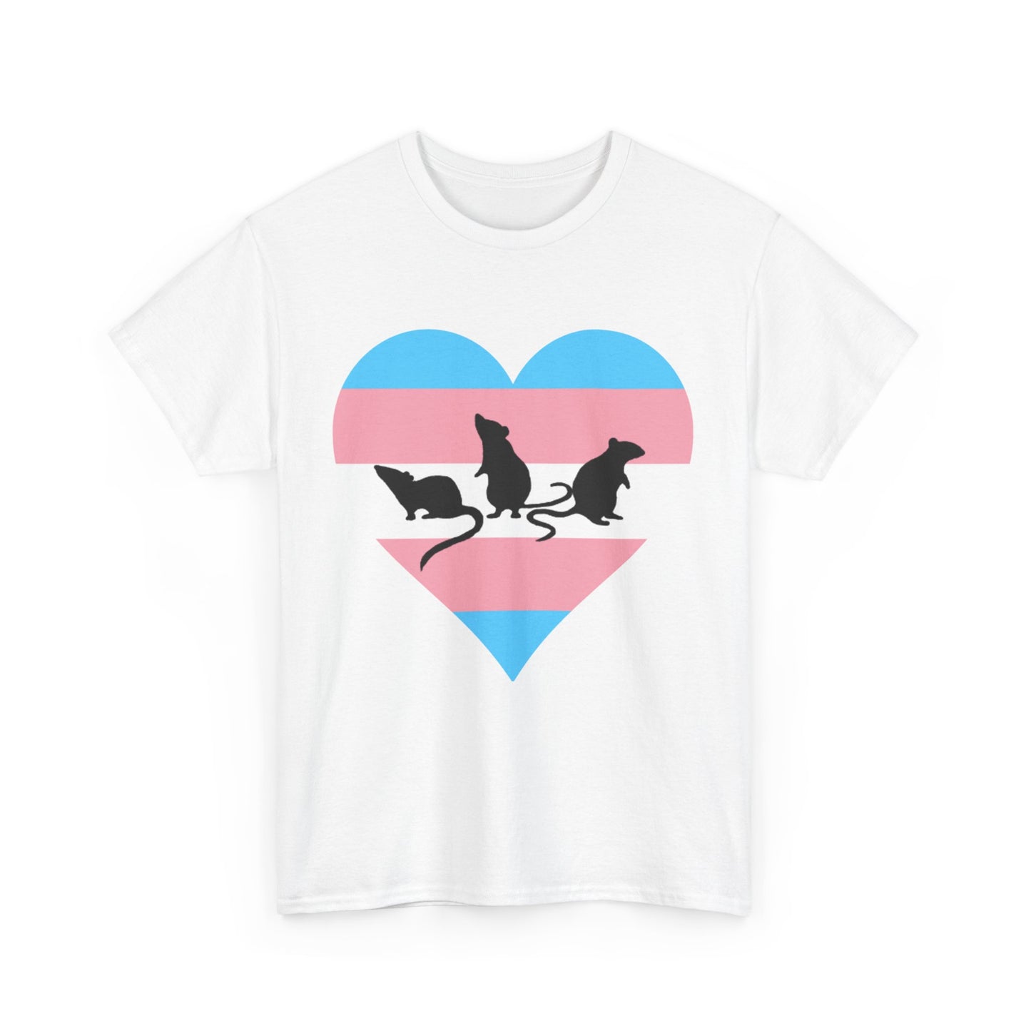 3 little Trans Rats Unisex Heavy Cotton Tee