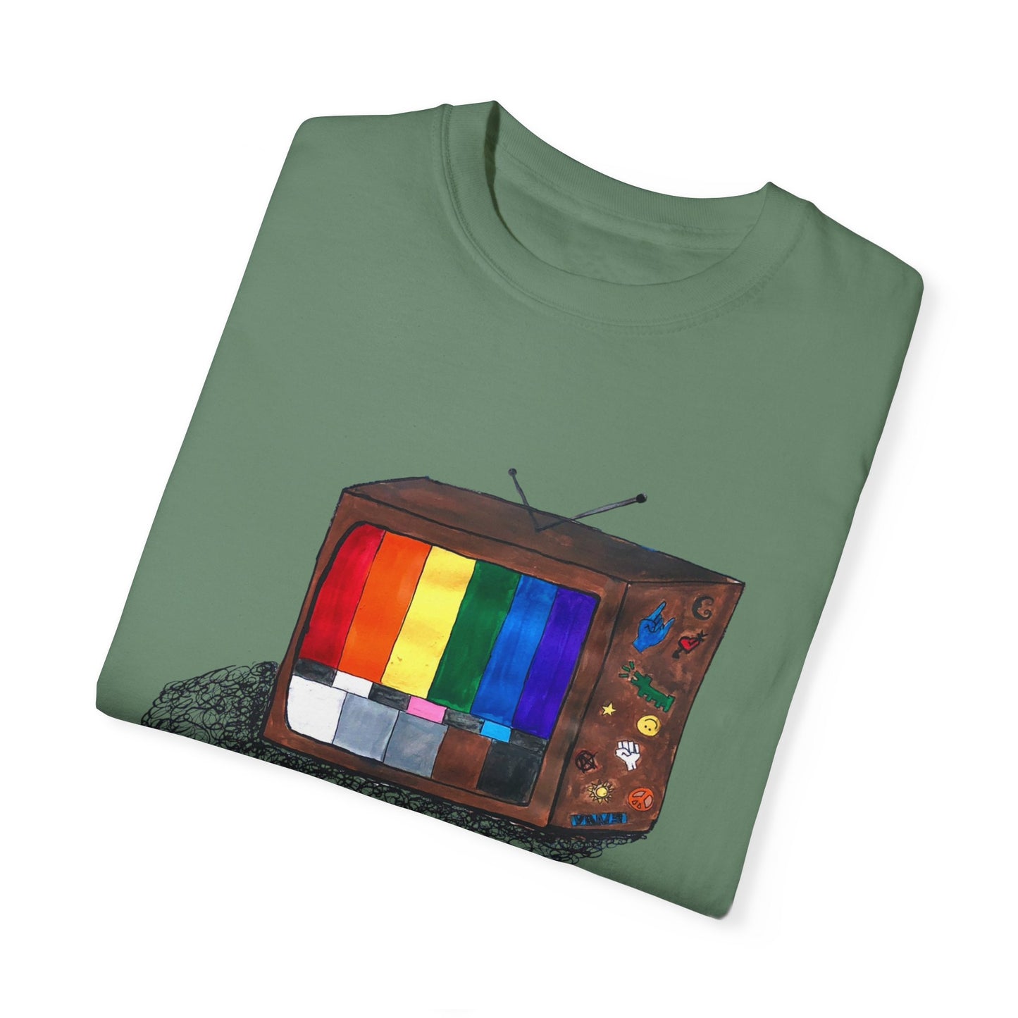 Retro Rainbow Pride TV Unisex T-shirt