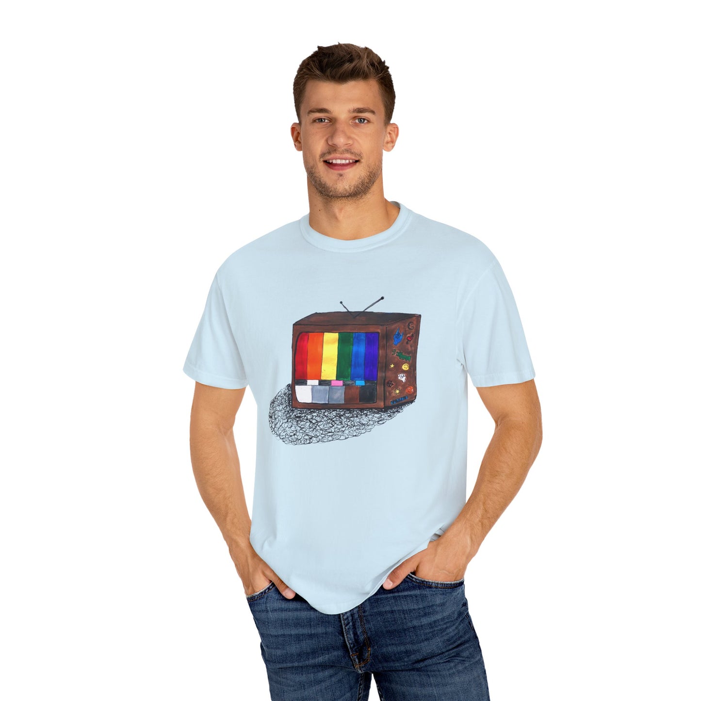 Retro Rainbow Pride TV Unisex T-shirt