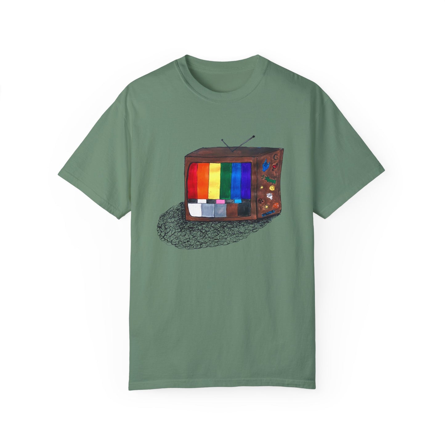 Retro Rainbow Pride TV Unisex T-shirt