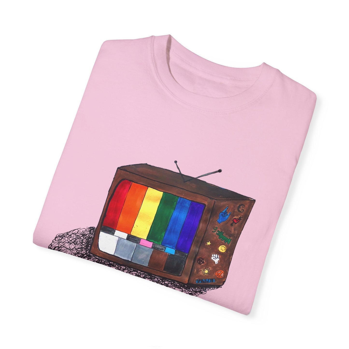 Retro Rainbow Pride TV Unisex T-shirt