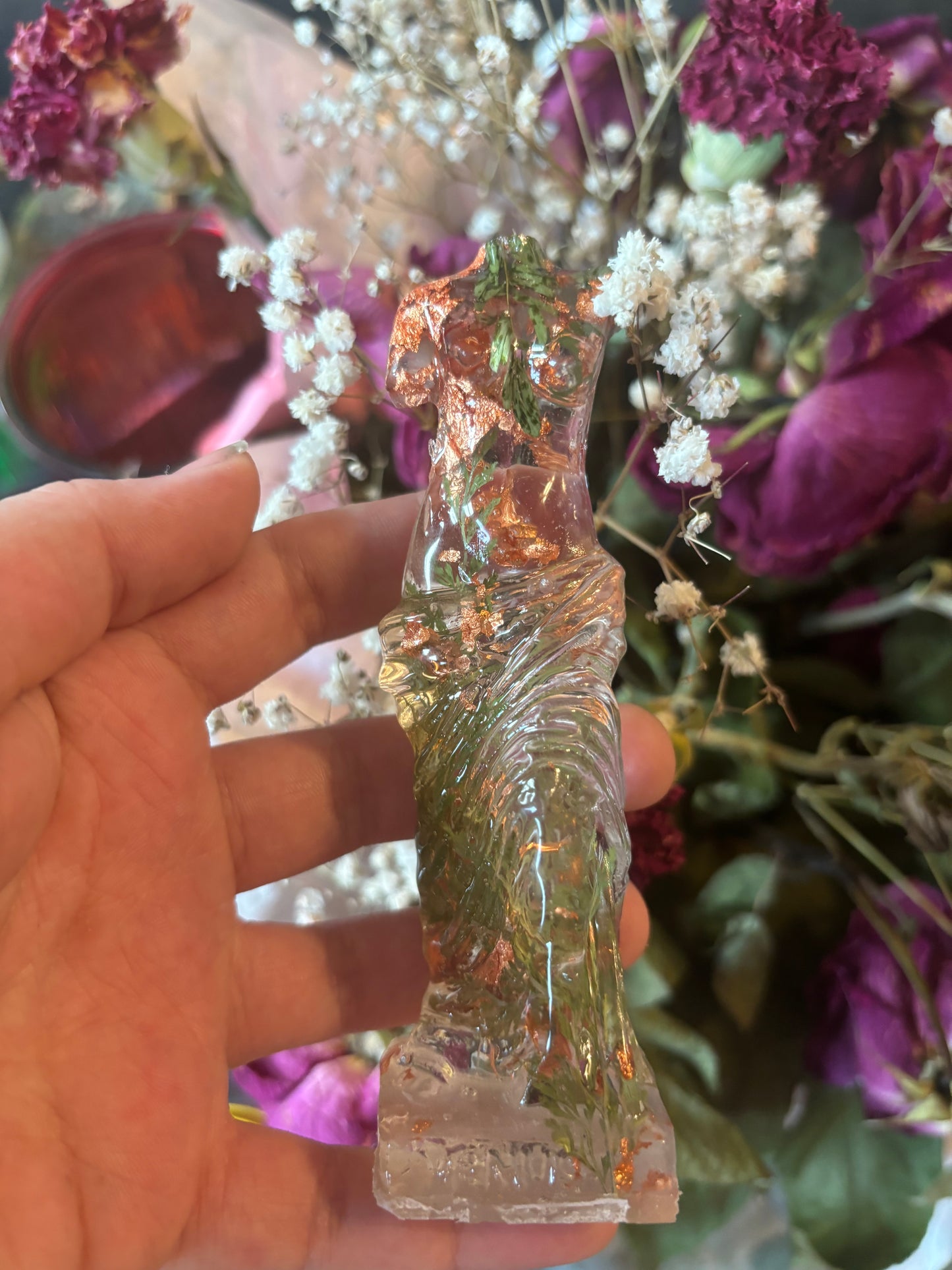 green and rose gold headless Aphrodite