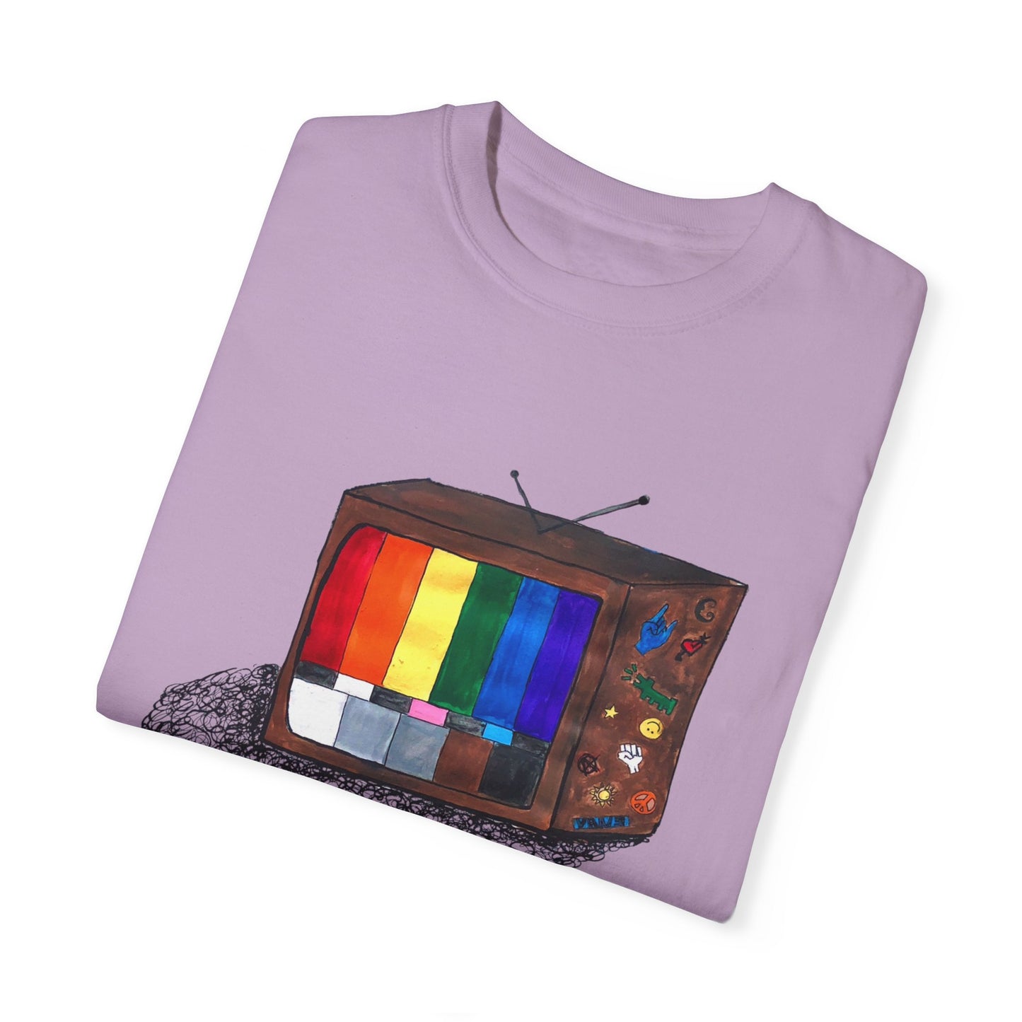 Retro Rainbow Pride TV Unisex T-shirt