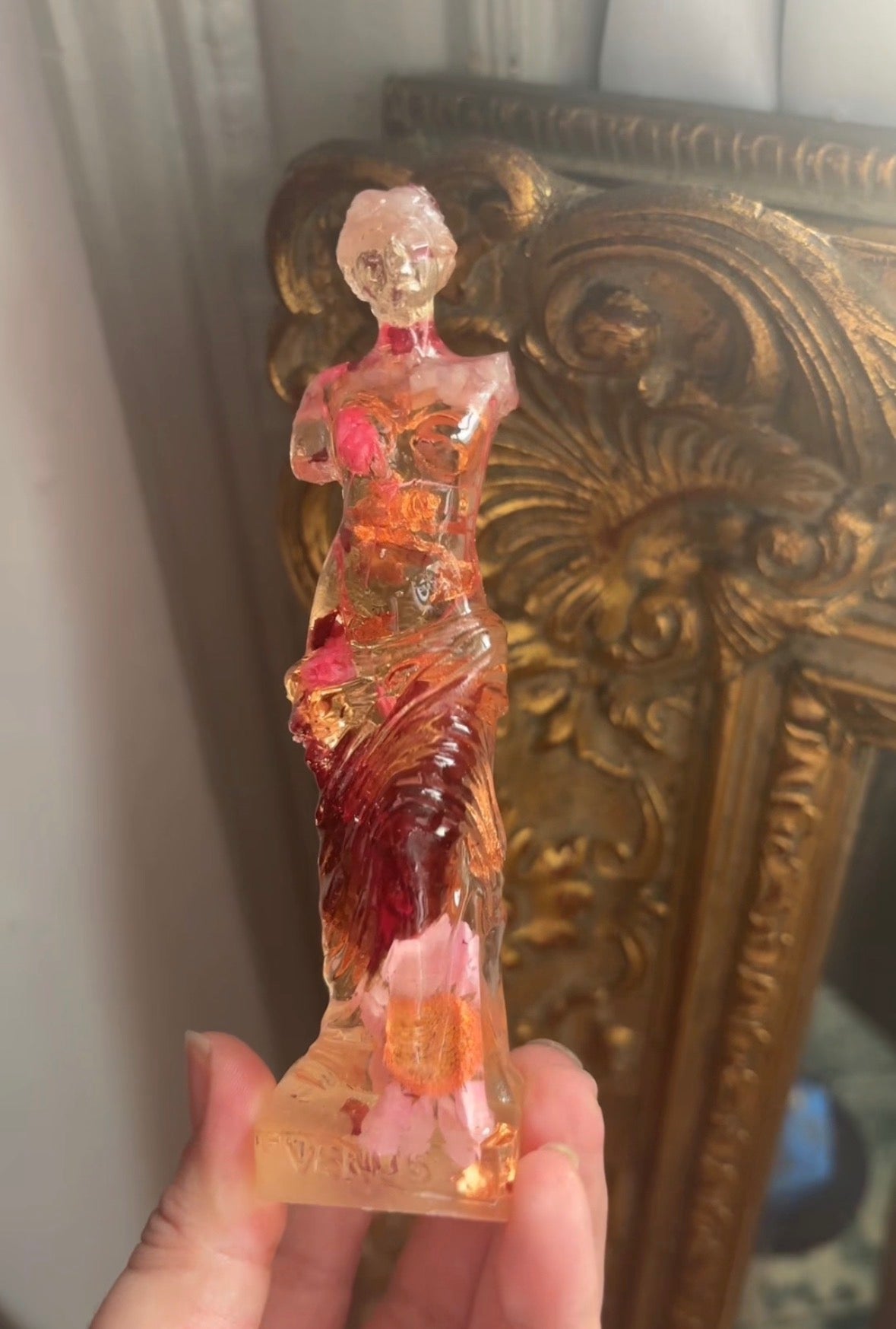 Pink and Rose Gold Aphrodite Statue
