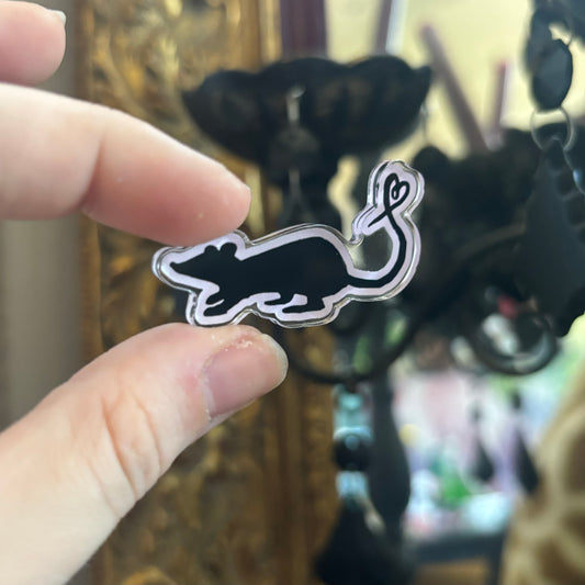 Little Love Rat Acrylic Pin