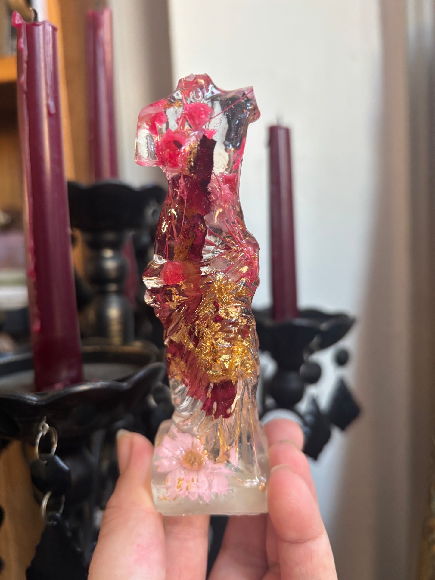 Pink and Gold Headless Statue