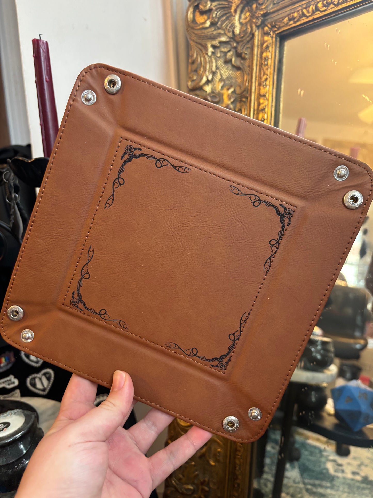 Portable dice rolling tray