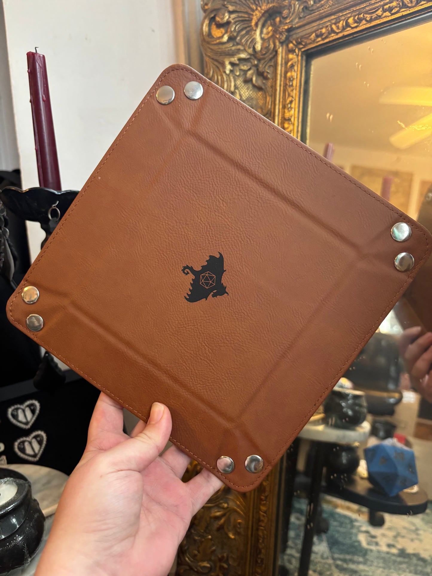 Portable dice rolling tray