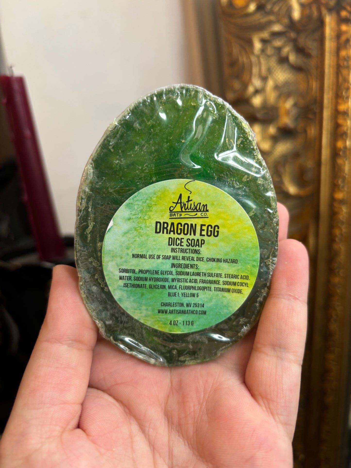 Dragon egg D20 soap