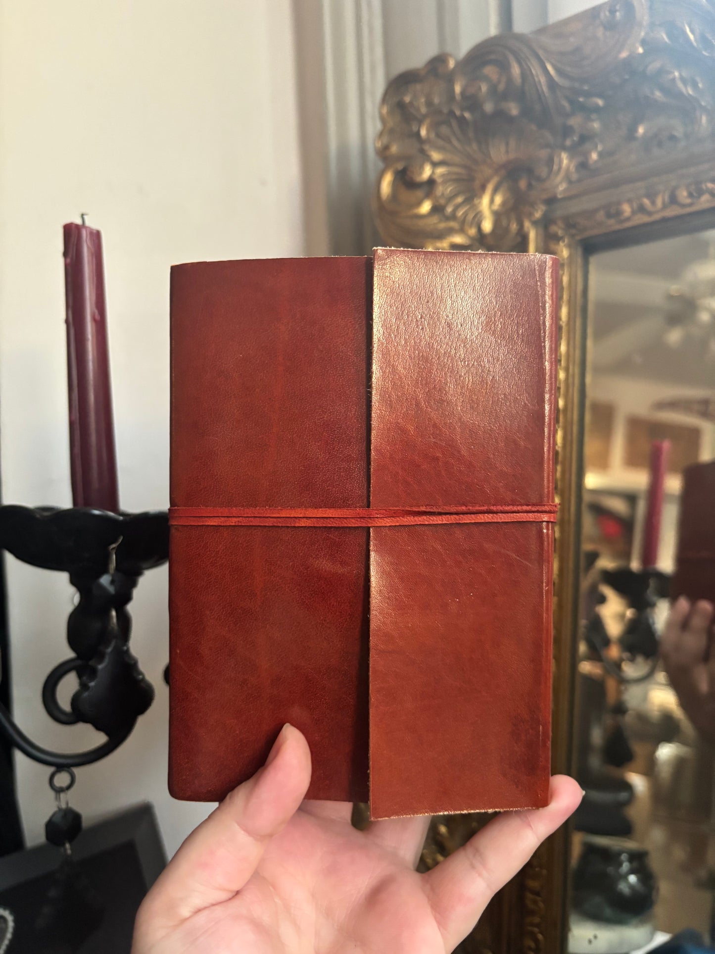 Handmade leather journal