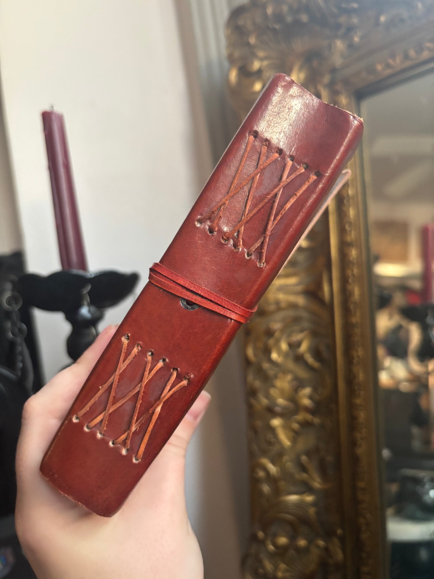 Handmade leather journal