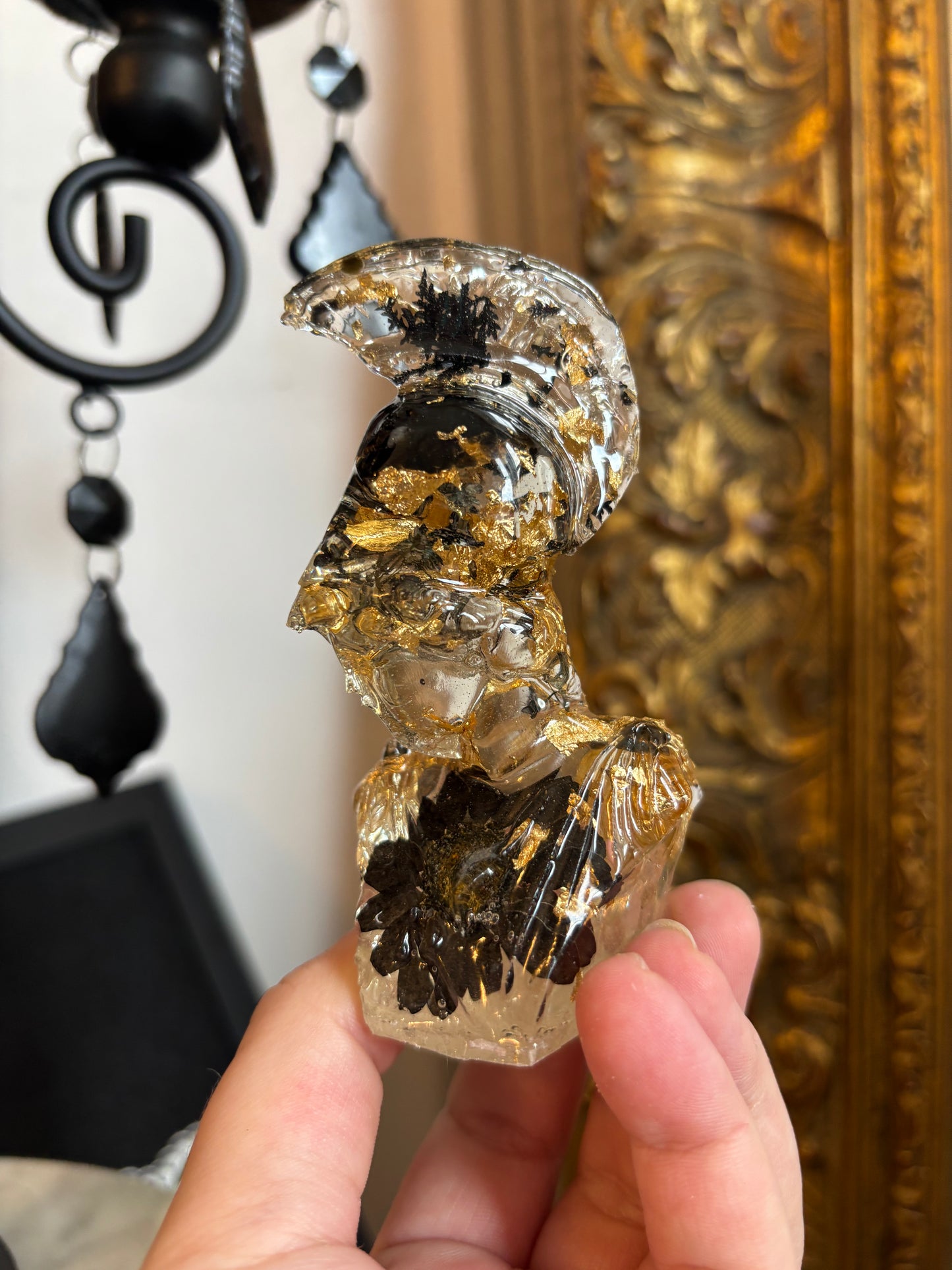 Discounted Athena Statue (black and gold)